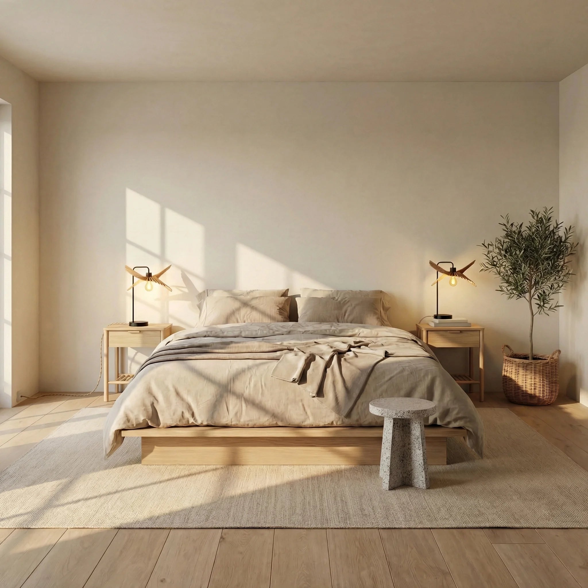 Alba teinté Chêne | Lampe à poser