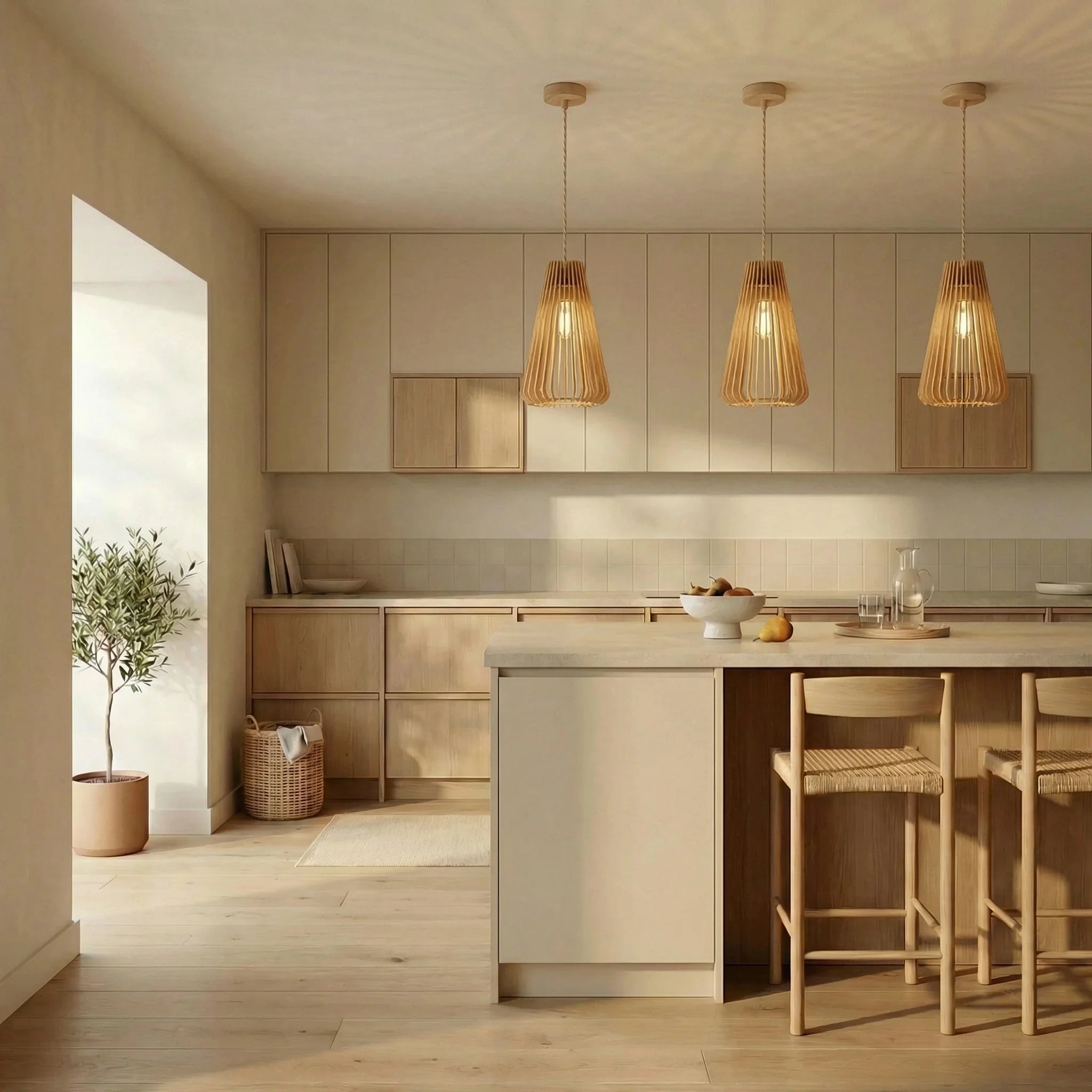 Andromède teinté Chêne | Suspension