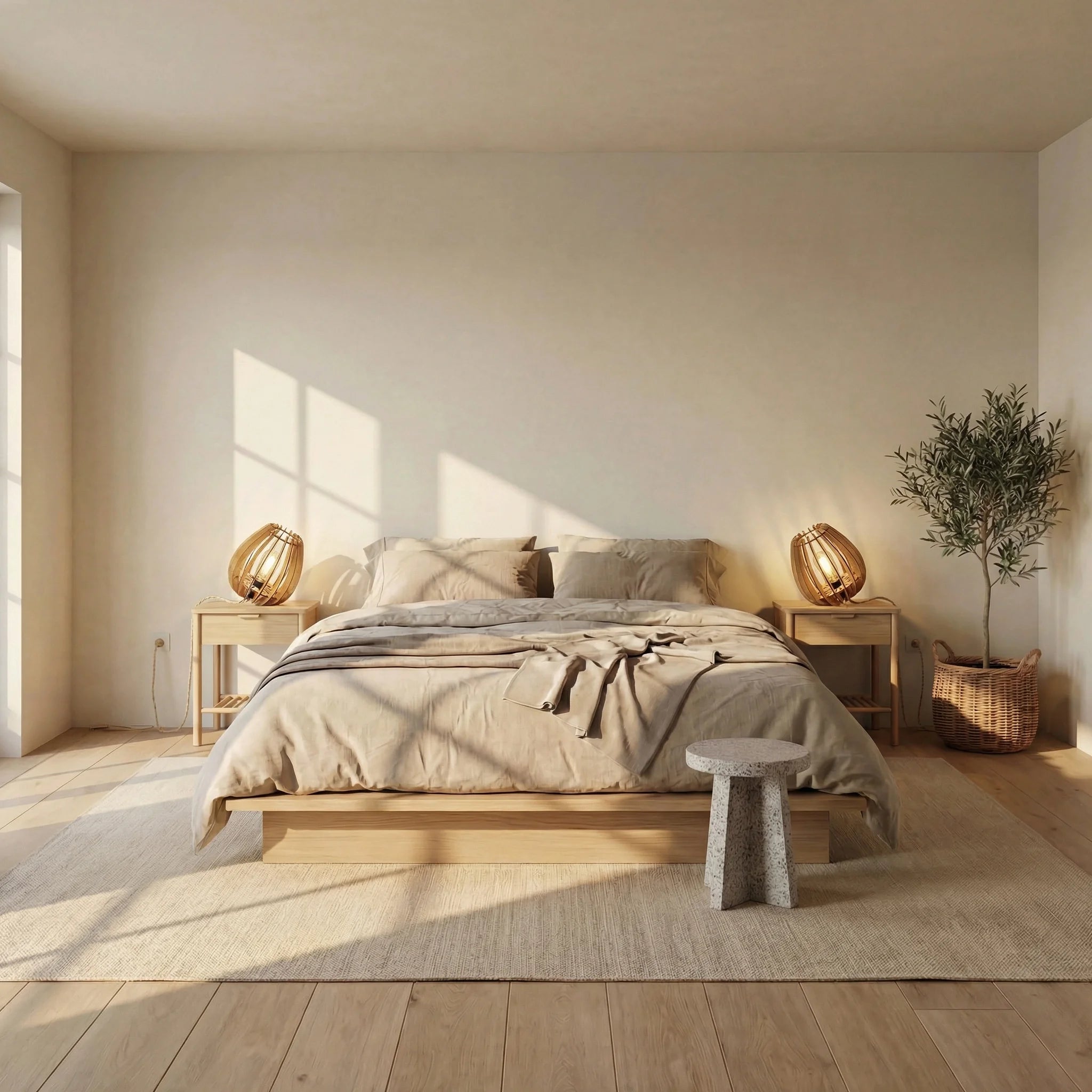 Atome teinté Chêne | Lampe à poser