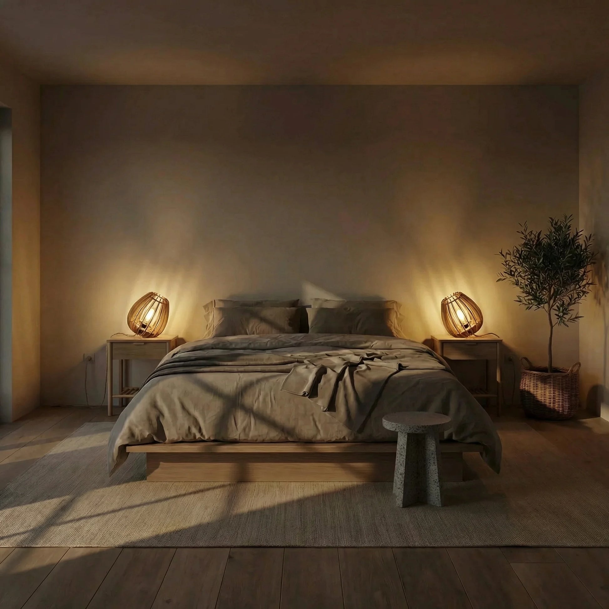 Atome teinté Chêne | Lampe à poser