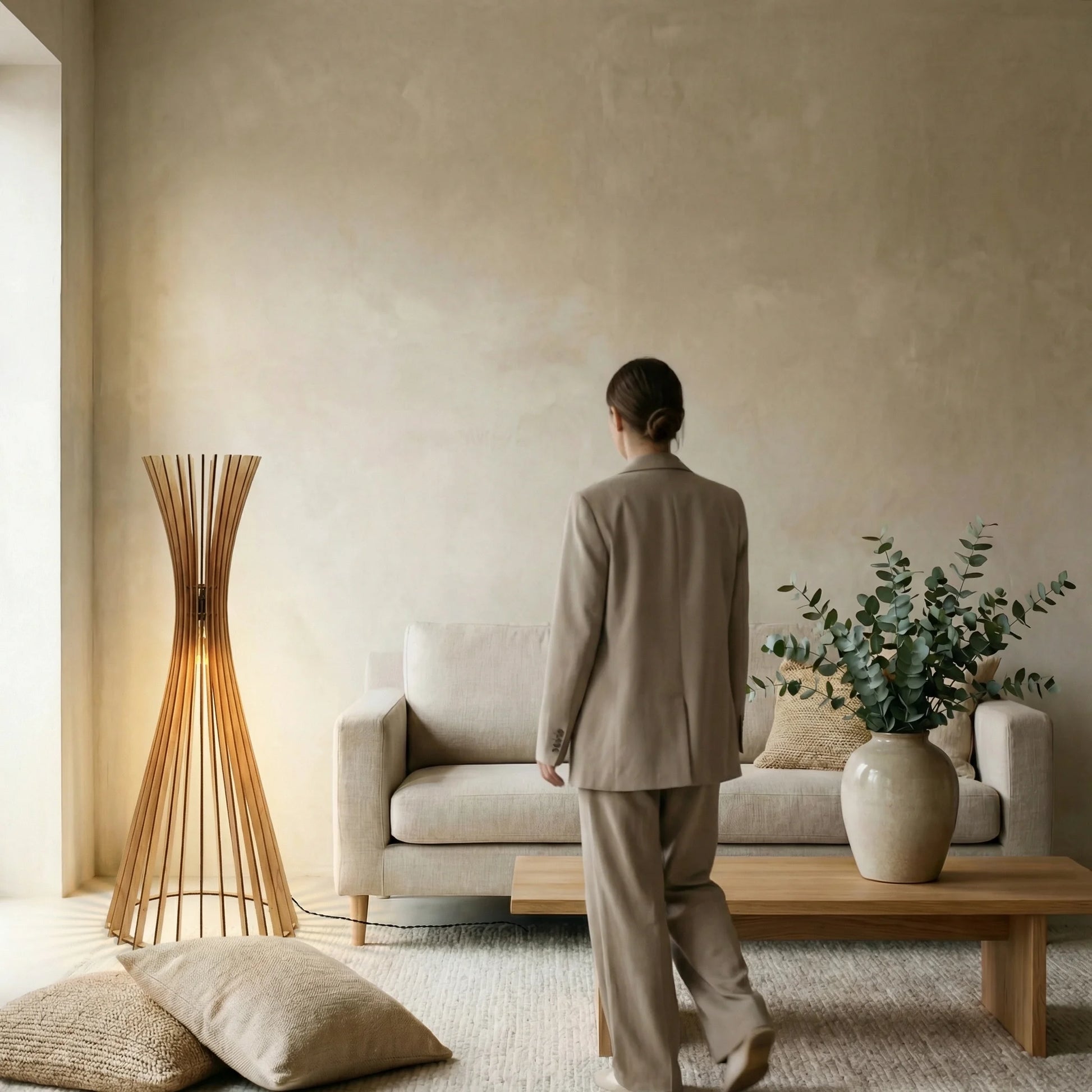 TIPI teinté Chêne | Lampadaire