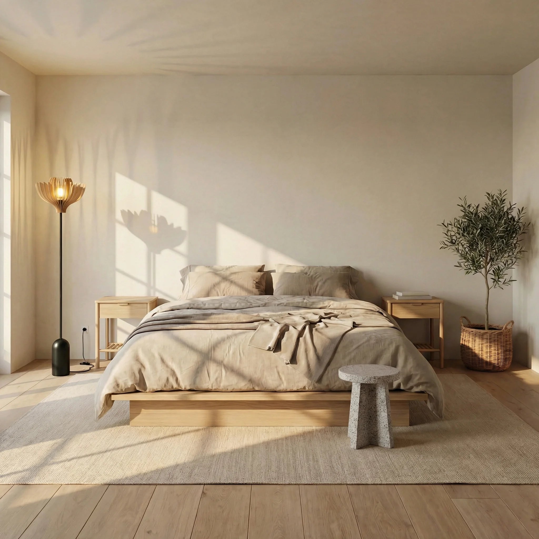 Tullia teinté Chêne | Lampadaire