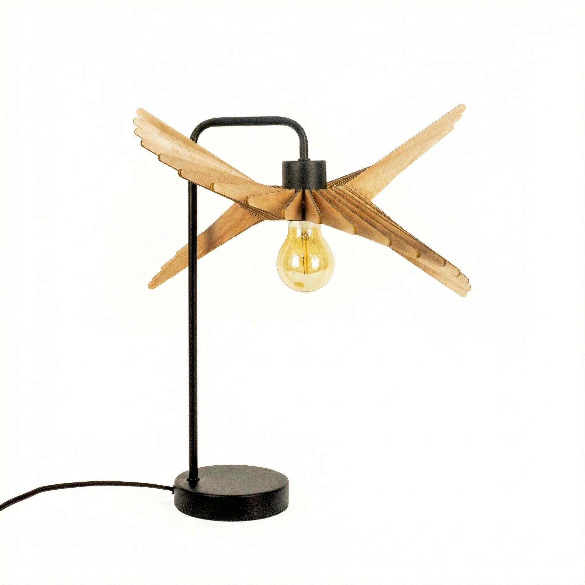 Alba teinté Chêne | Lampe à poser