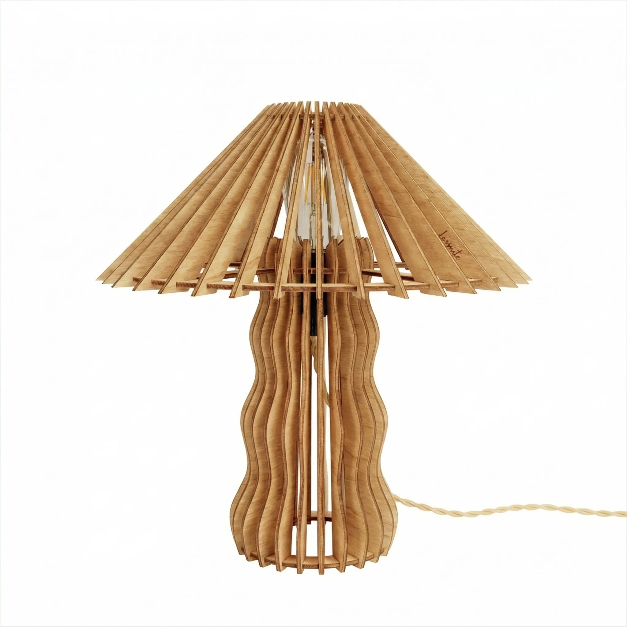 Alice teinté Chêne | Lampe à poser