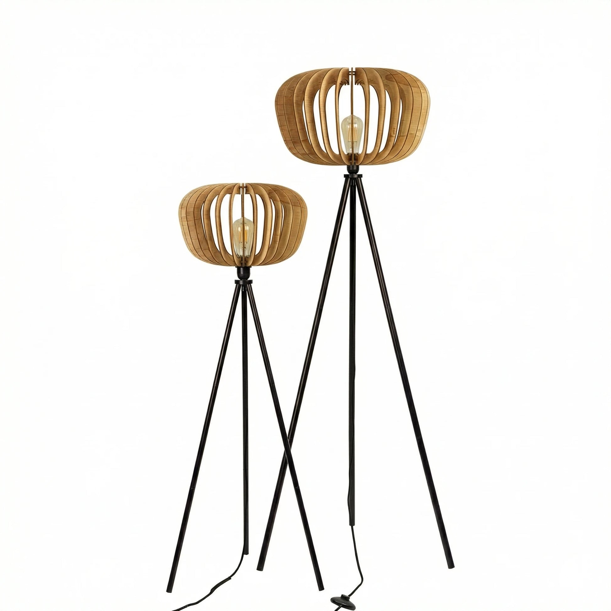 Duo Agathe teinté Chêne | Lampadaire