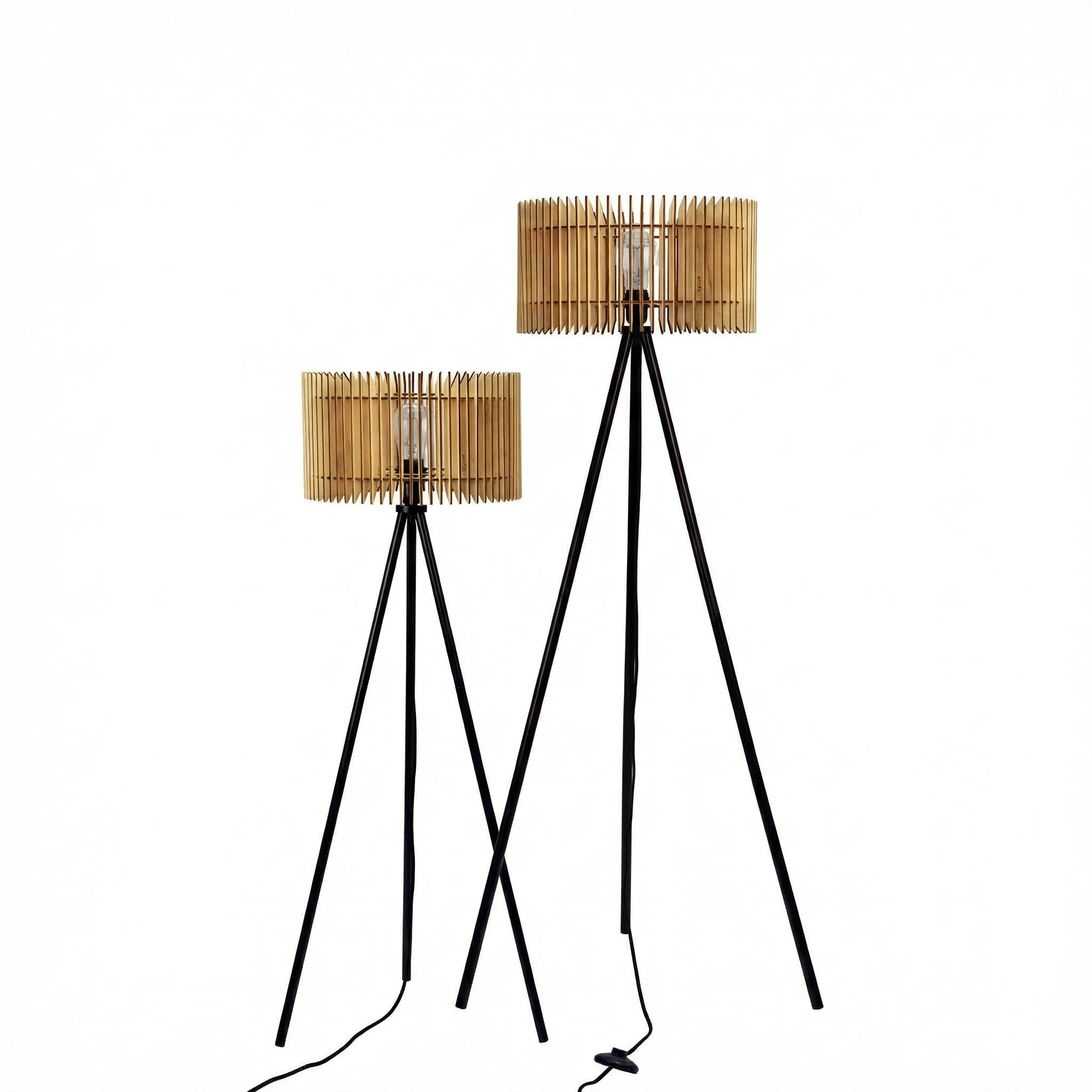 Duo Apollon teinté Chêne | Lampadaire