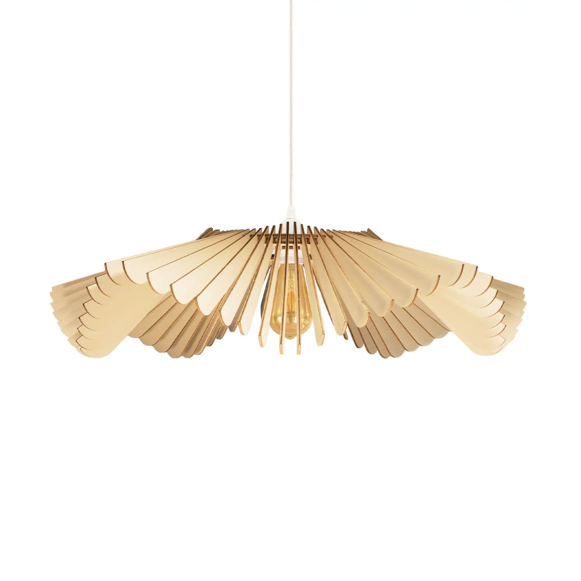 Suspension bois moderne en forme de chapeau • Suspension Design Suspension bois moderne en forme de chapeau • Suspension Design