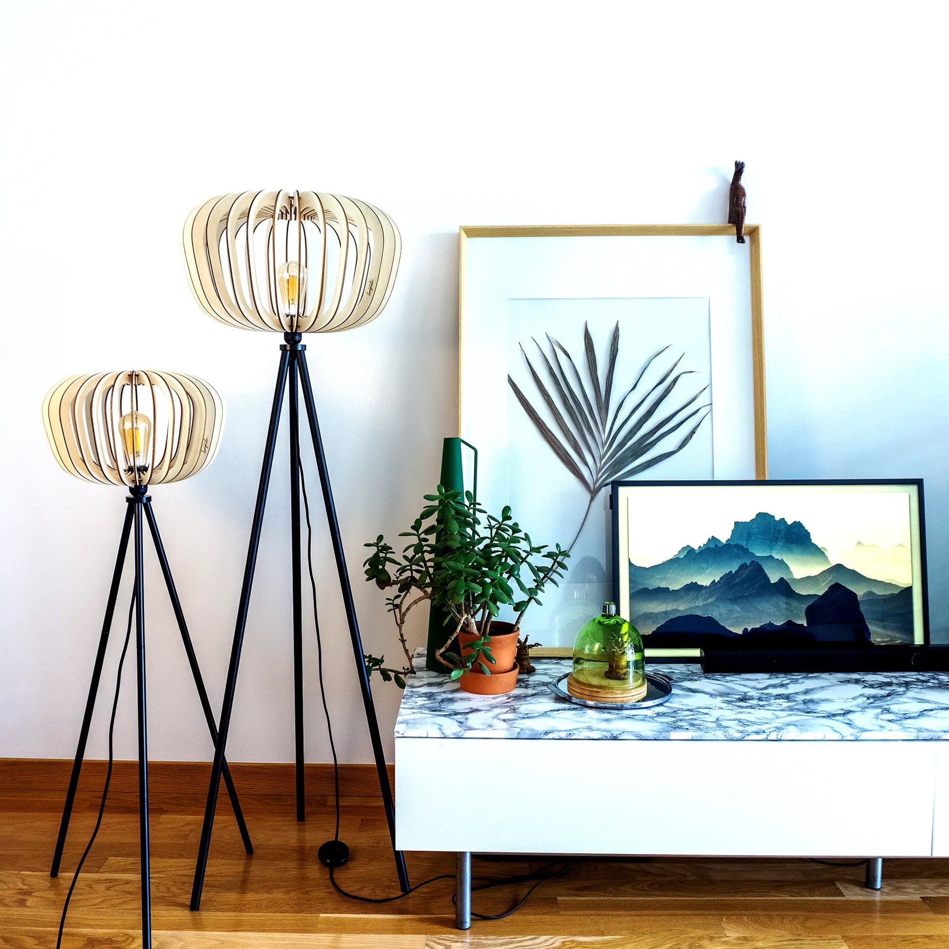 Duo Agathe | Lampadaire - Atelier Loupiote | Lampes artisanales françaises