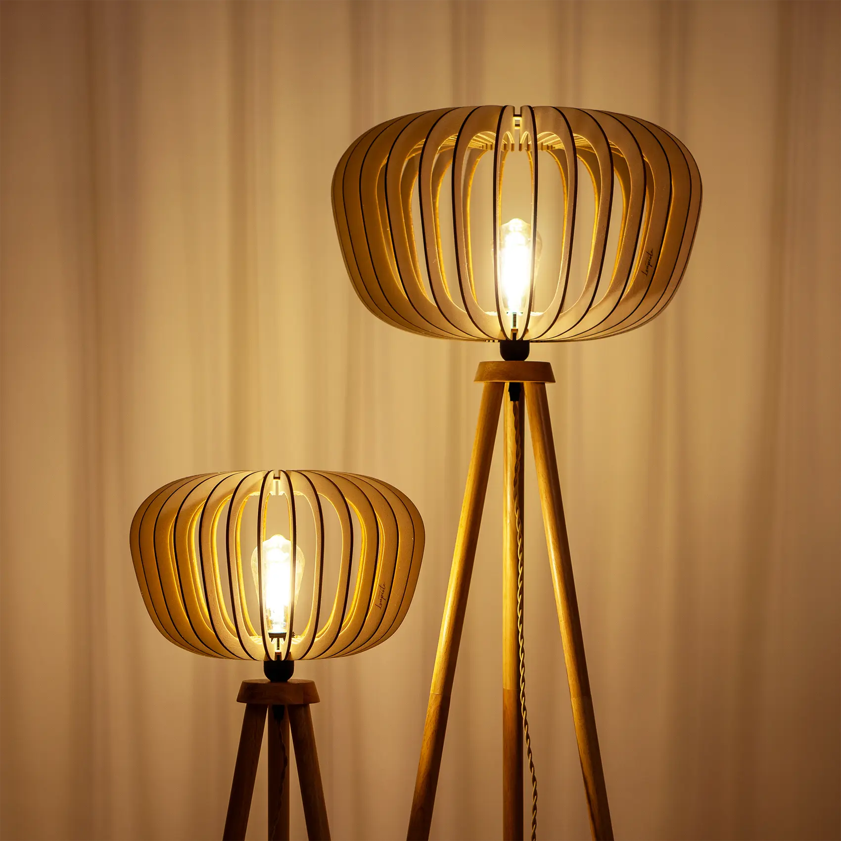 Duo Agathe | Lampadaire - Atelier Loupiote | Lampes artisanales françaises
