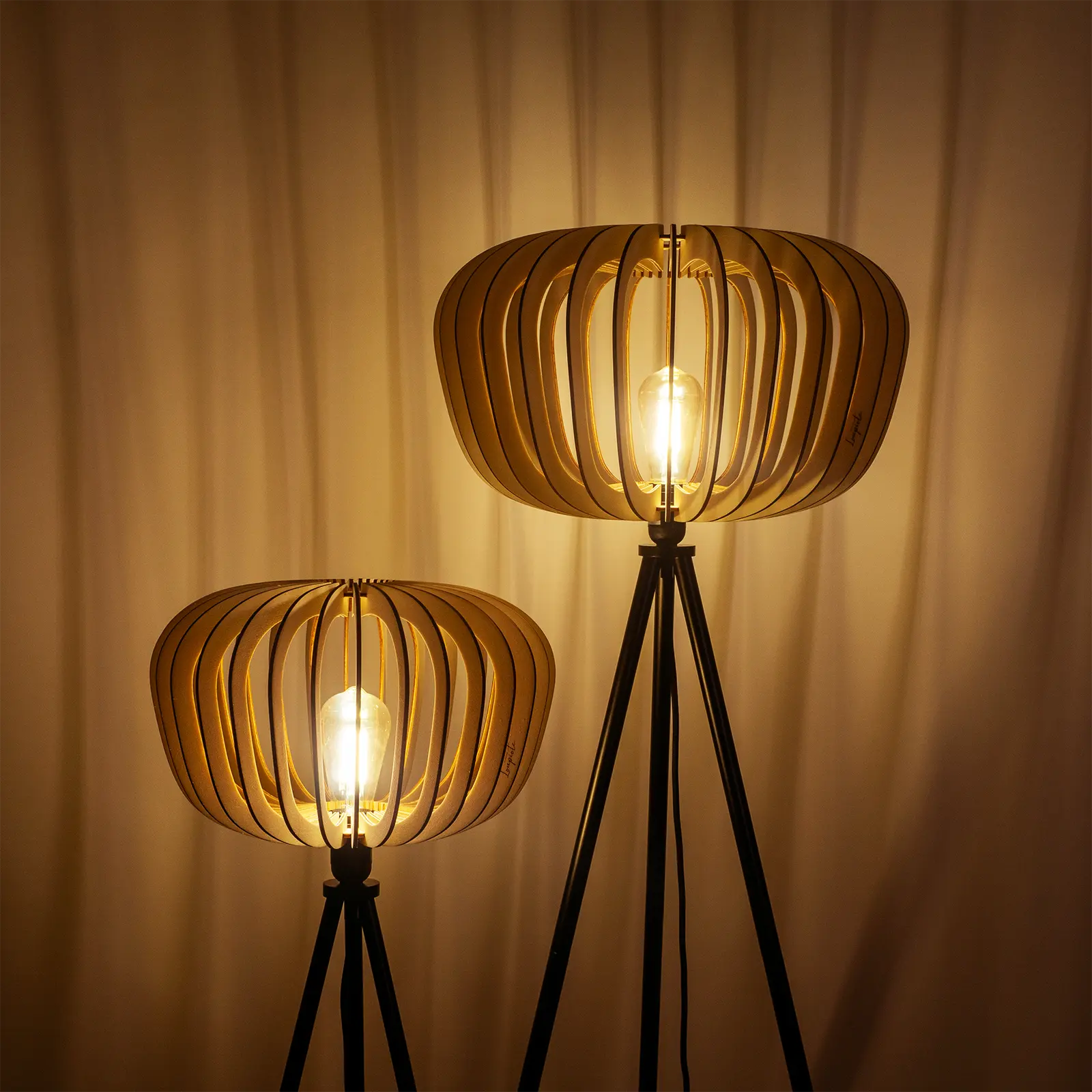 Duo Agathe | Lampadaire - Atelier Loupiote | Lampes artisanales françaises