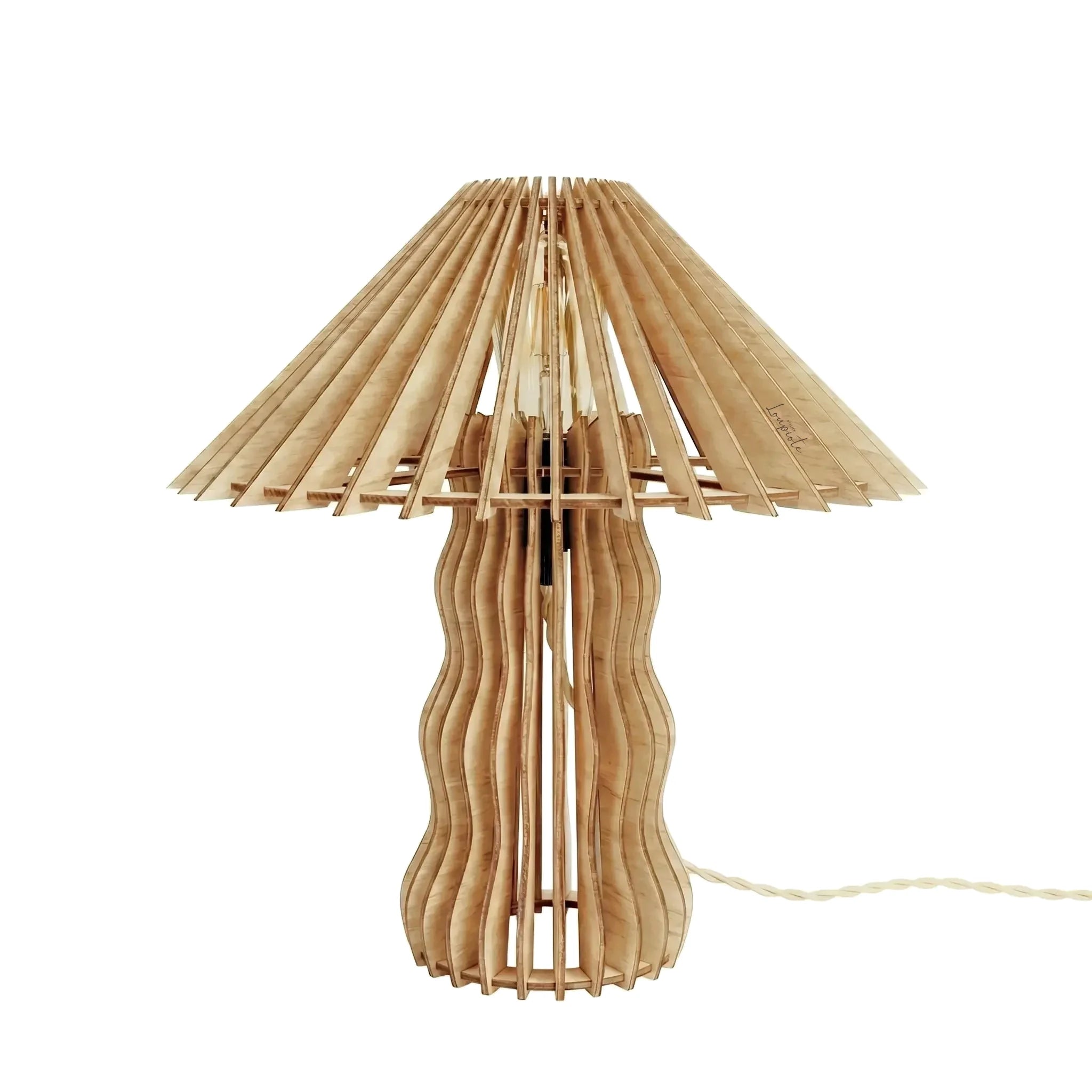 Alice teinté Chêne | Lampe à poser