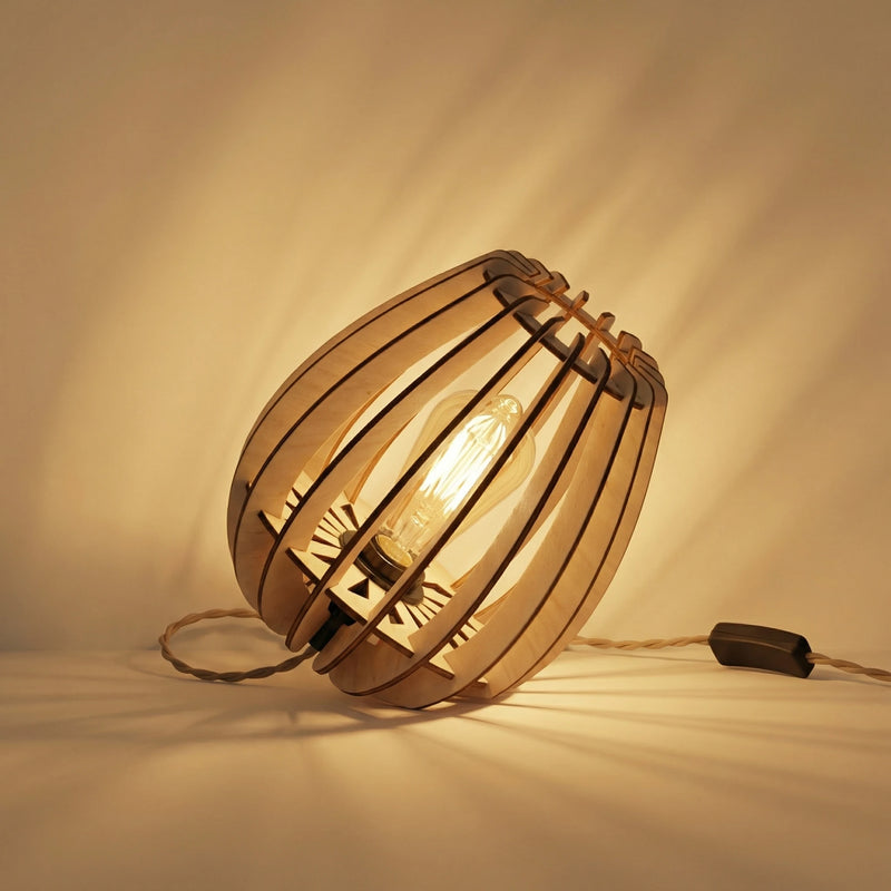 Atome teinté Chêne | Lampe à poser