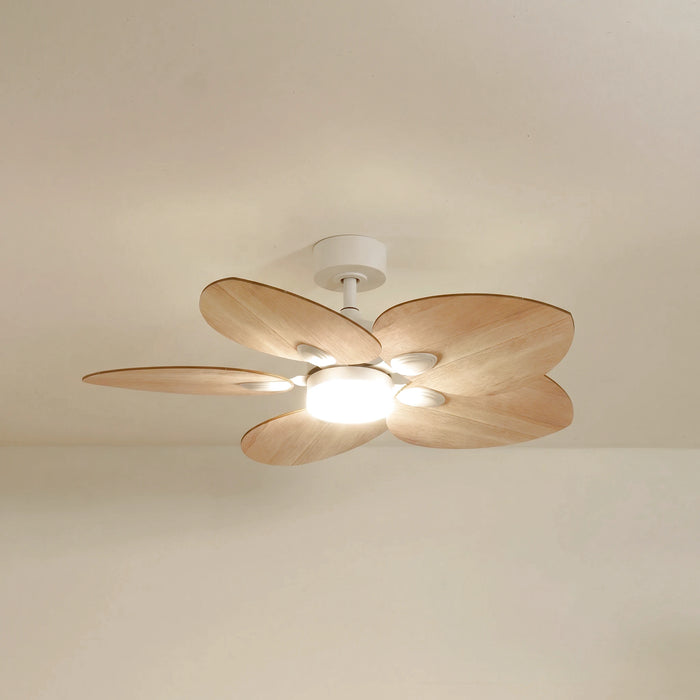 Dahlia ventilateur de plafond en bois