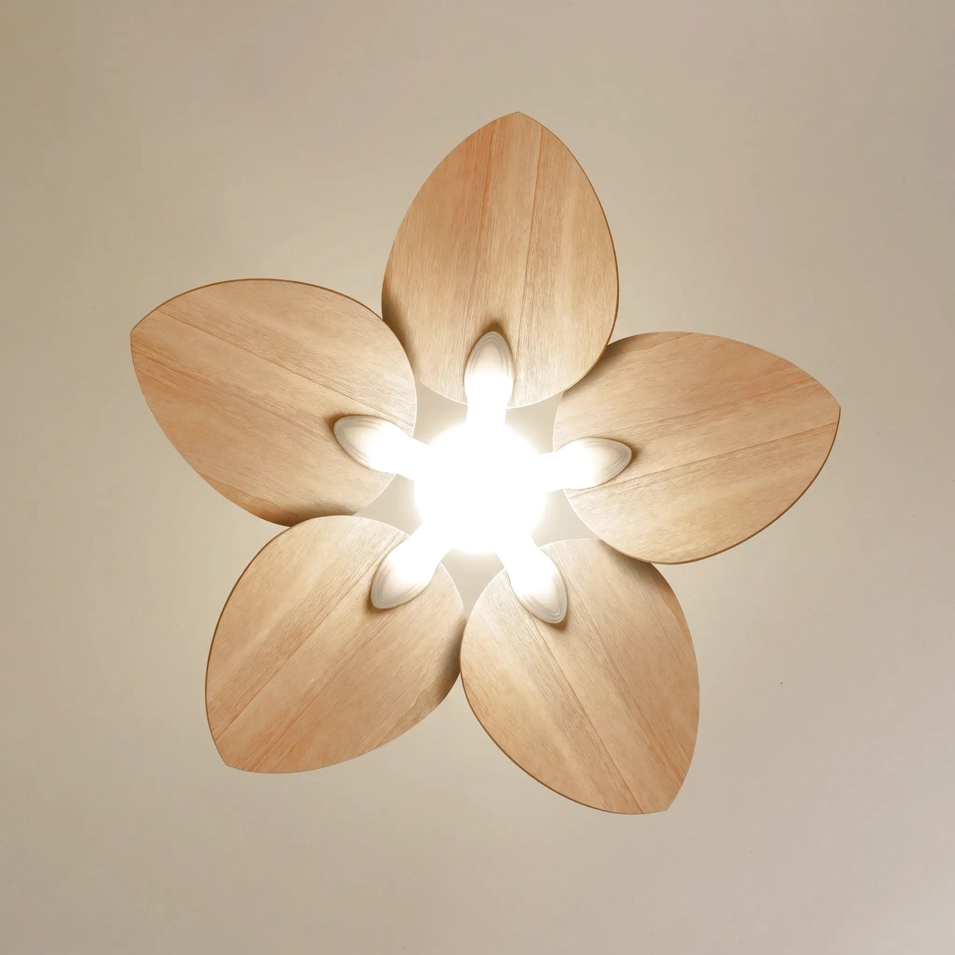 Dahlia teinté Chêne | Ventilateur de plafond