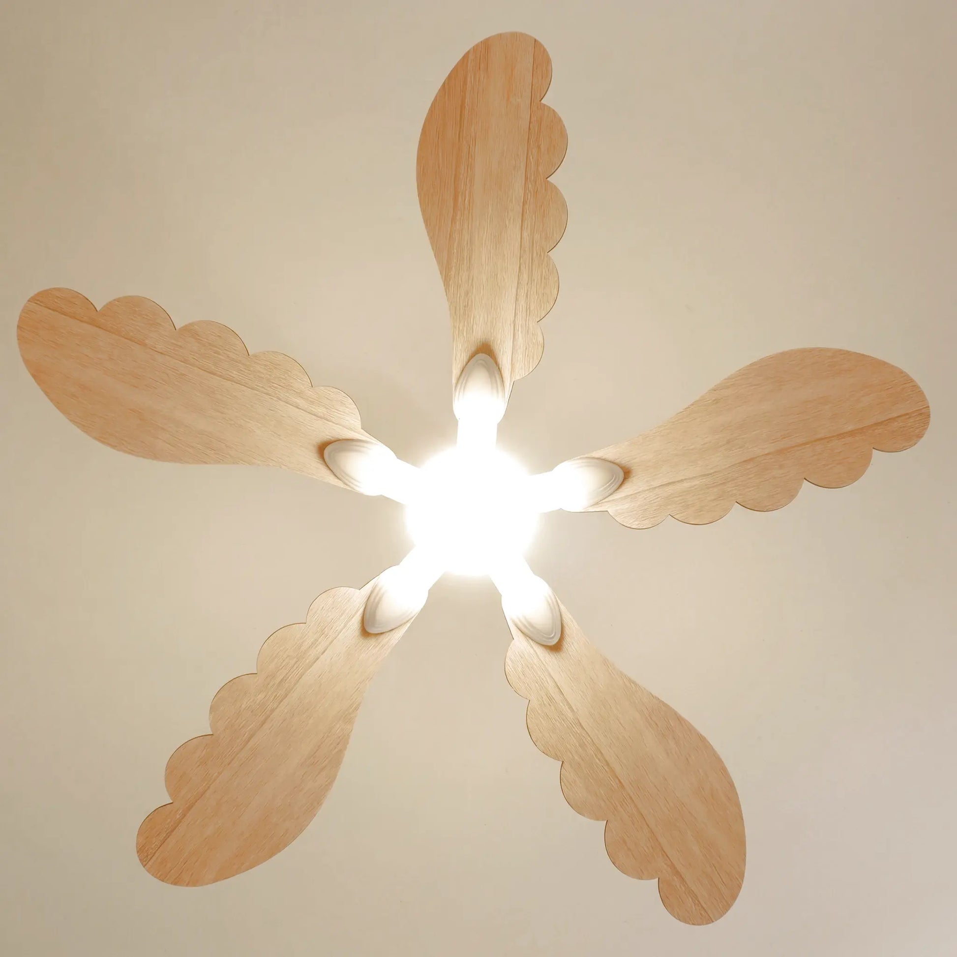 Plume teinté Chêne | Ventilateur de plafond
